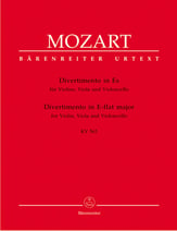 DIVERTIMENTO IN E FLAT MAJOR K563 Import cover